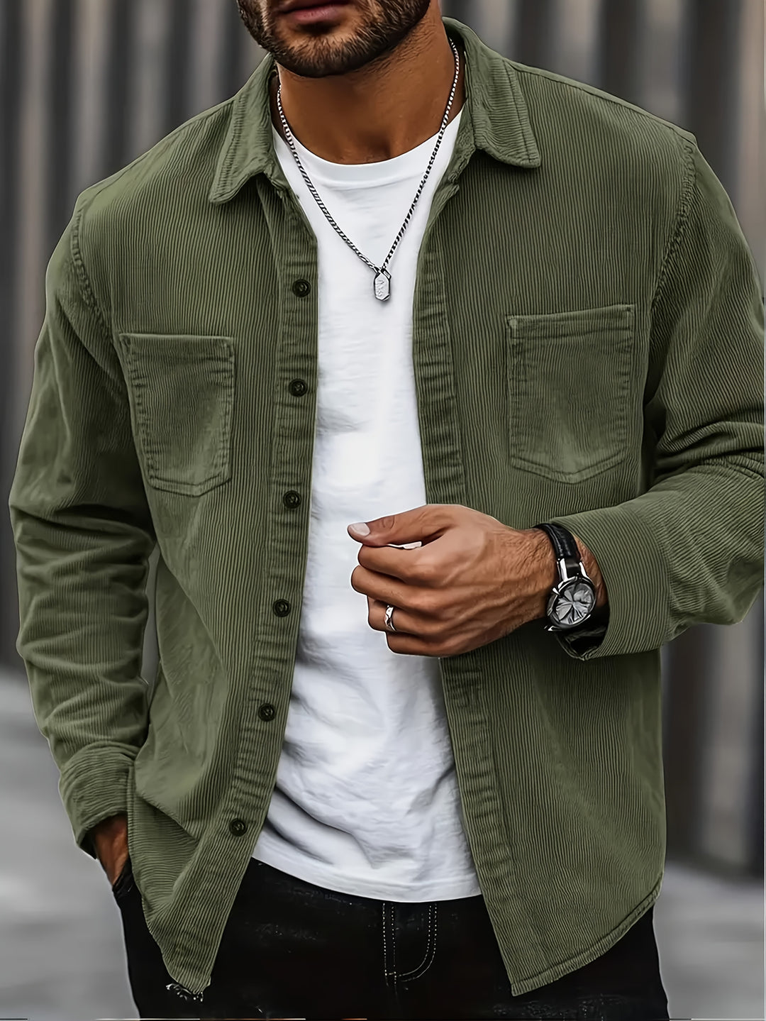 Casual Corduroy Cardigan