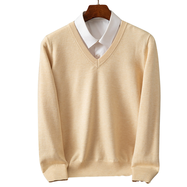 Elegant Cashmere V-Neck Pullover