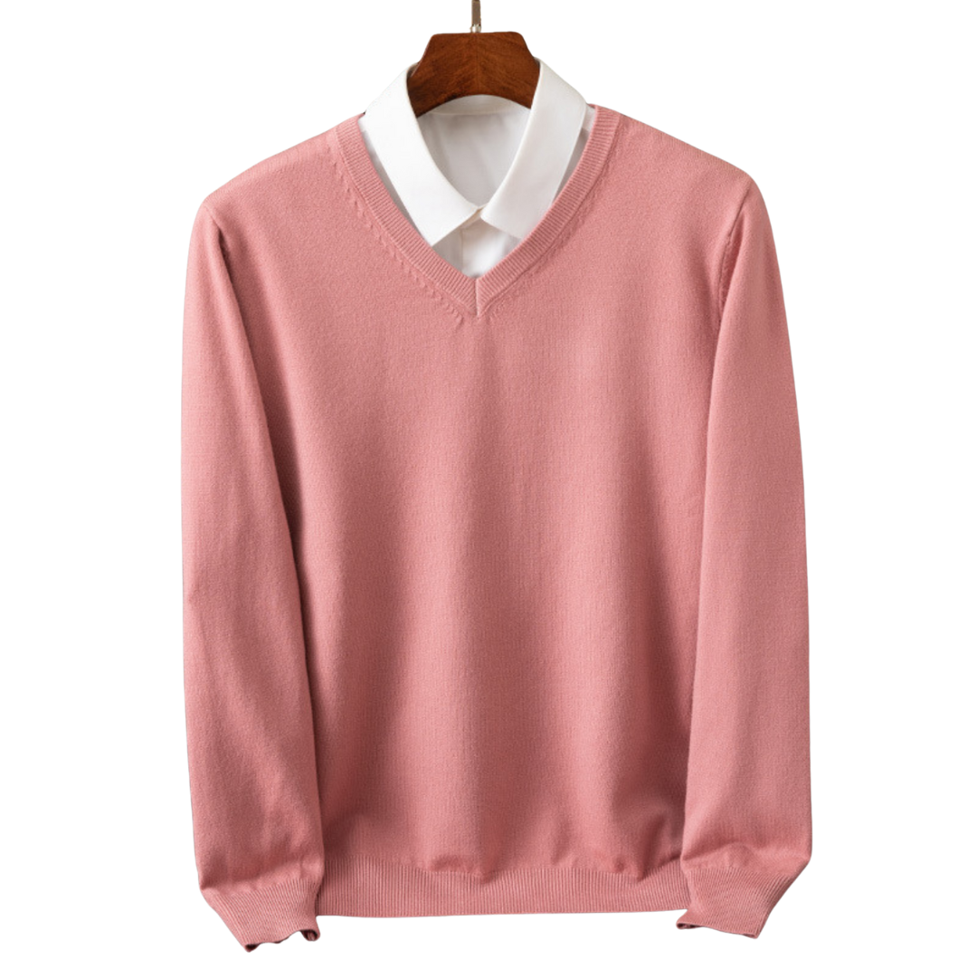 Elegant Cashmere V-Neck Pullover