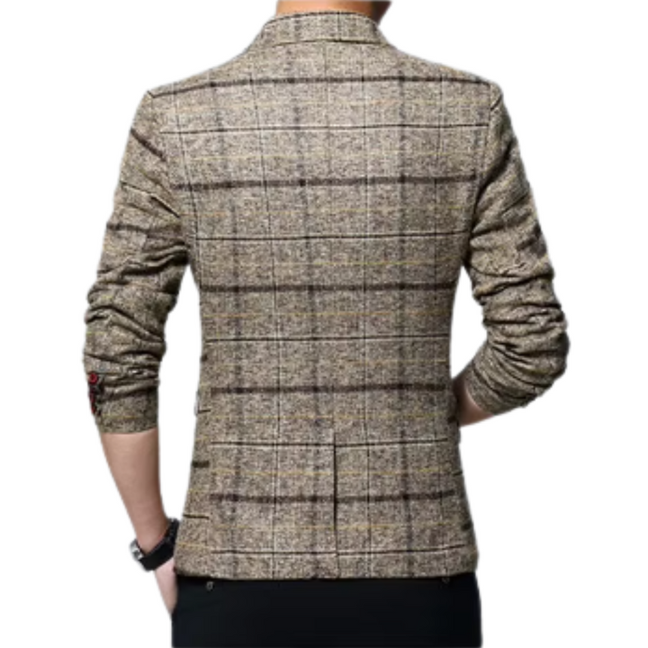Elegant Checkered Blazer