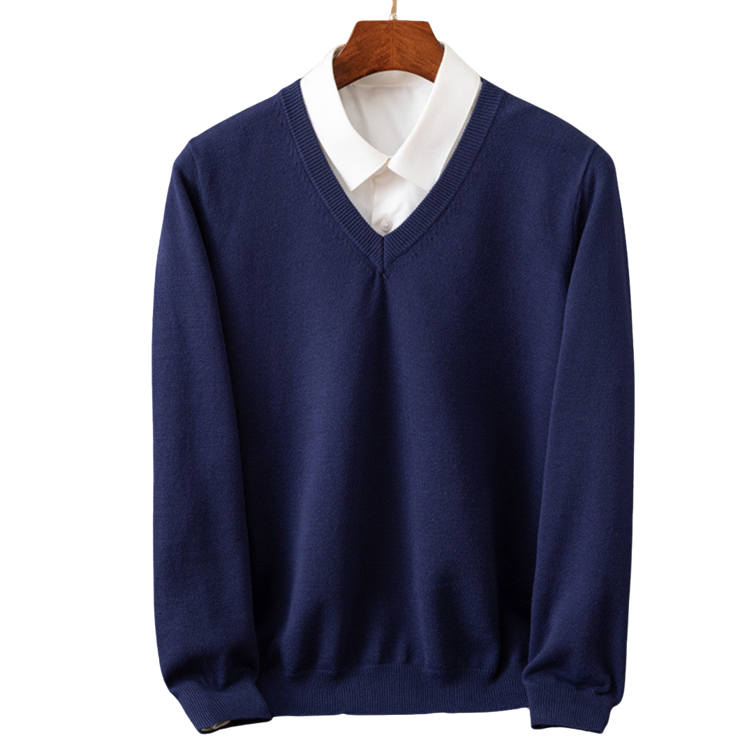 Elegant Cashmere V-Neck Pullover