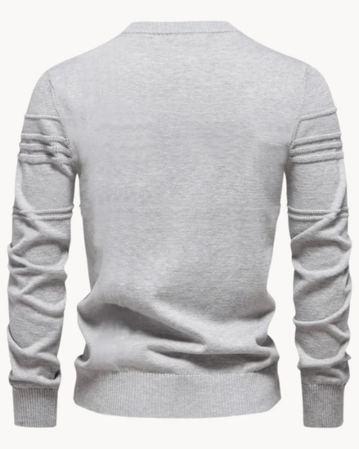 Men's Sweater With Checkered Design