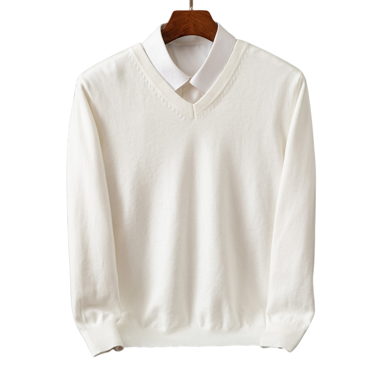 Elegant Cashmere V-Neck Pullover