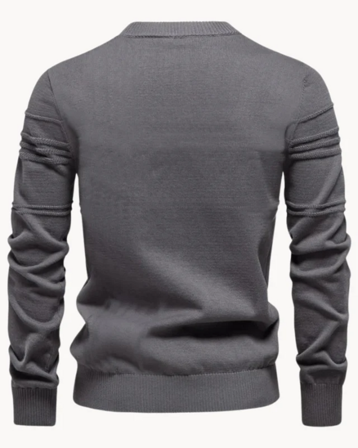 Men's Sweater With Checkered Design