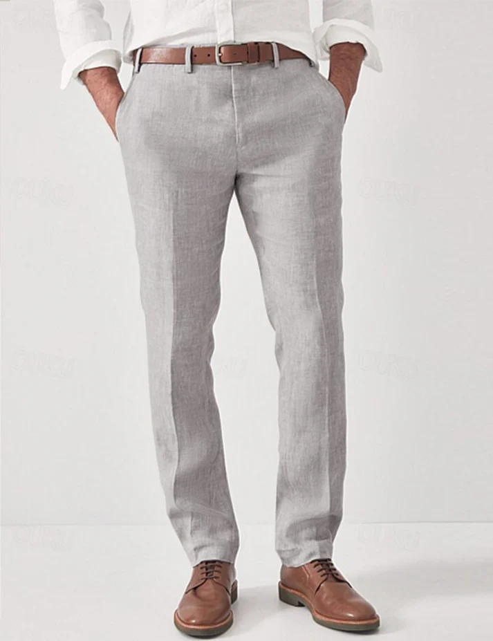 Elegant Linen Dress Pants