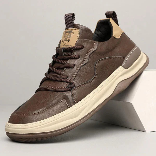 High-Sole Leather Shoes