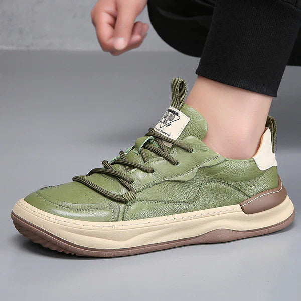 High-Sole Leather Shoes