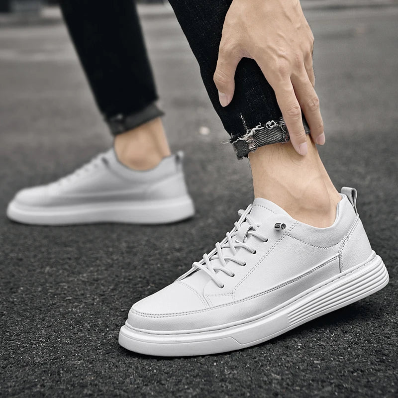 Elegant Thick Soled Leather Shoes