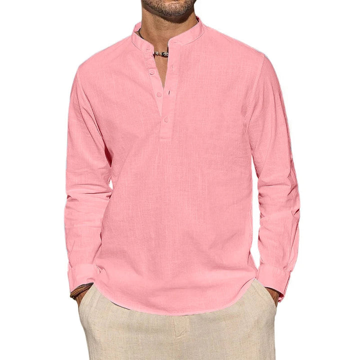 Elegant Cotton Henley Shirt