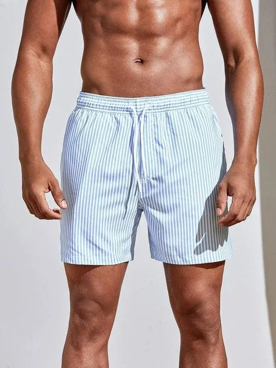 Elegant Striped Swim Shorts
