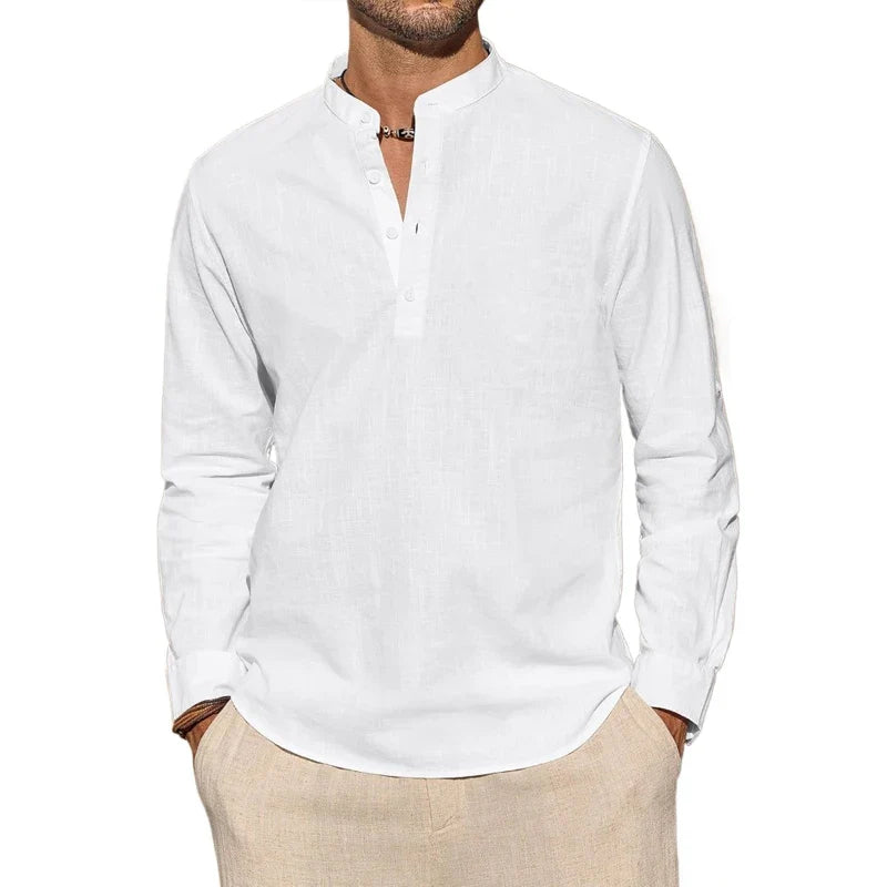 Elegant Cotton Henley Shirt
