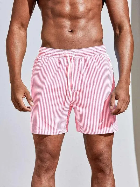 Elegant Striped Swim Shorts