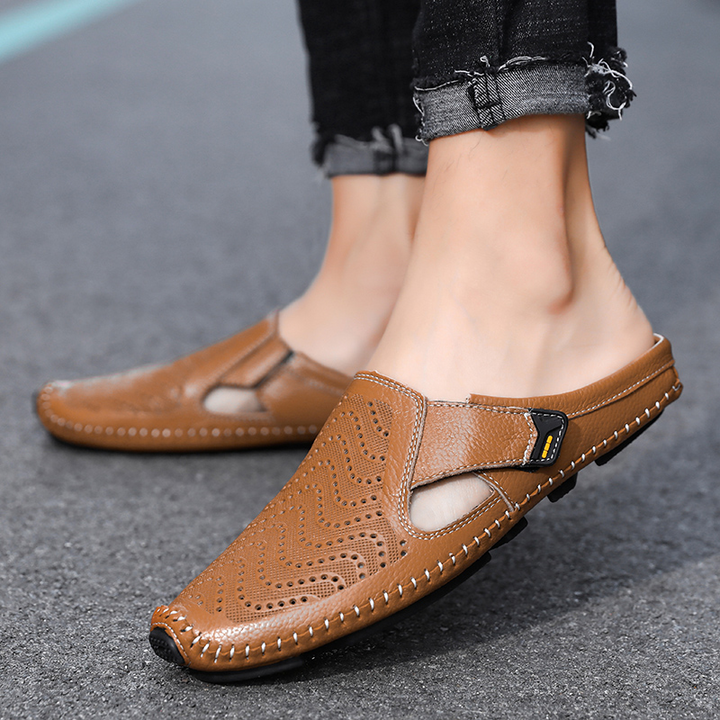 Breathable Italian Leather Sandals