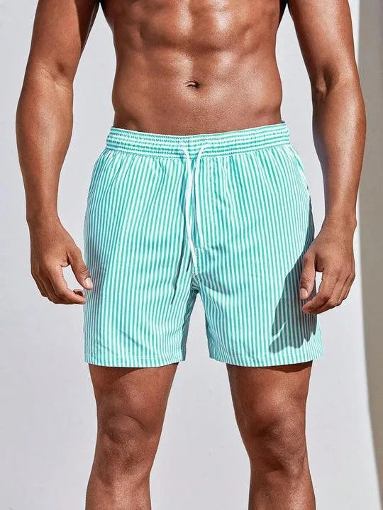 Elegant Striped Swim Shorts