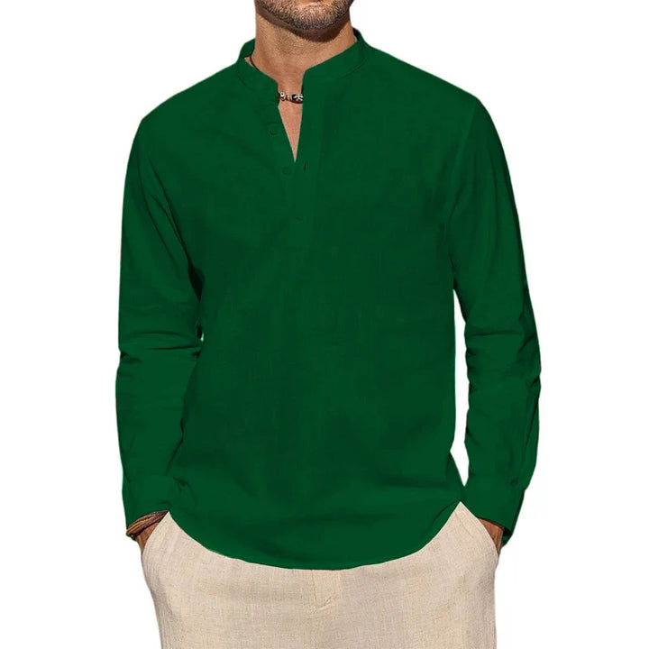 Elegant Cotton Henley Shirt