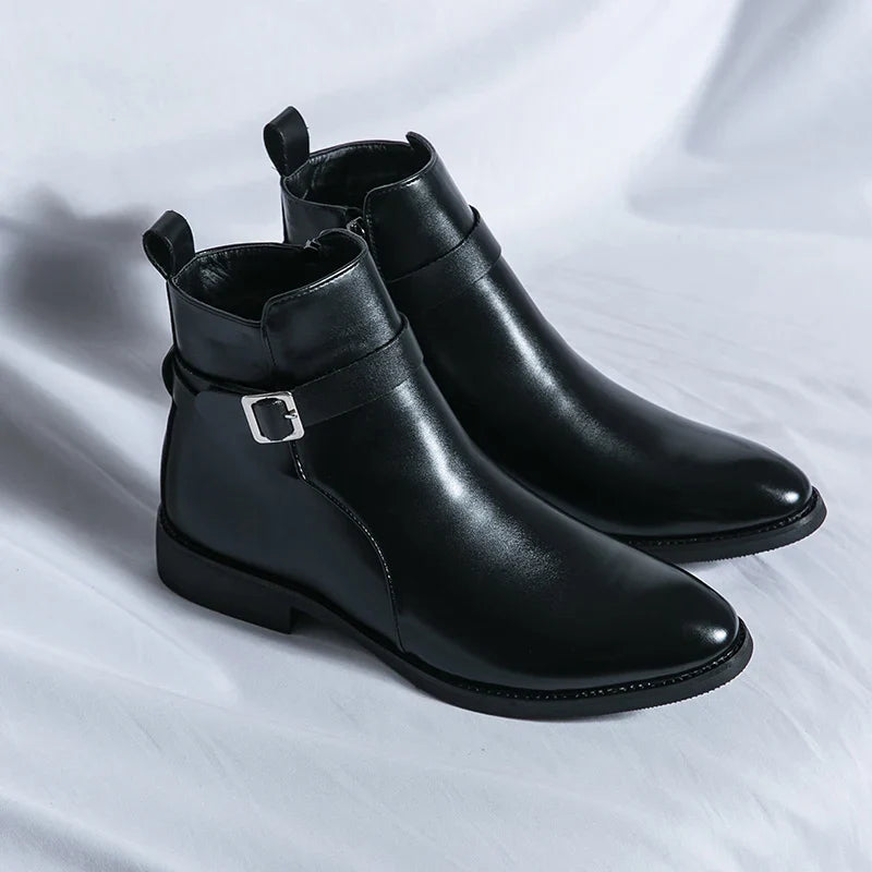 Elegant Leather Ankle Boots