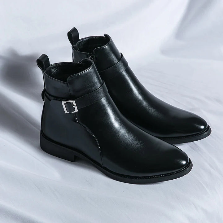Elegant Leather Ankle Boots