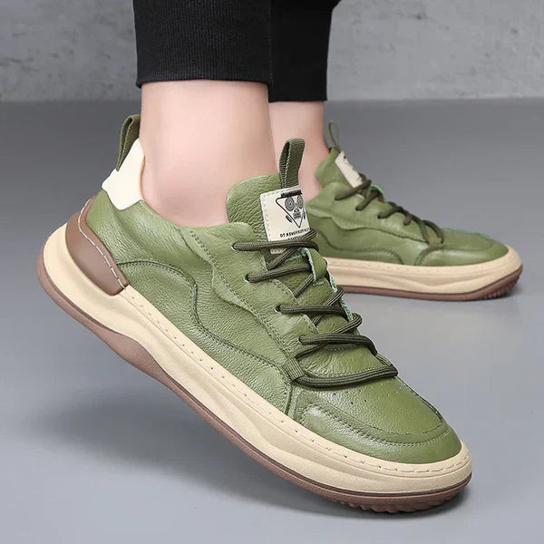 High-Sole Leather Shoes