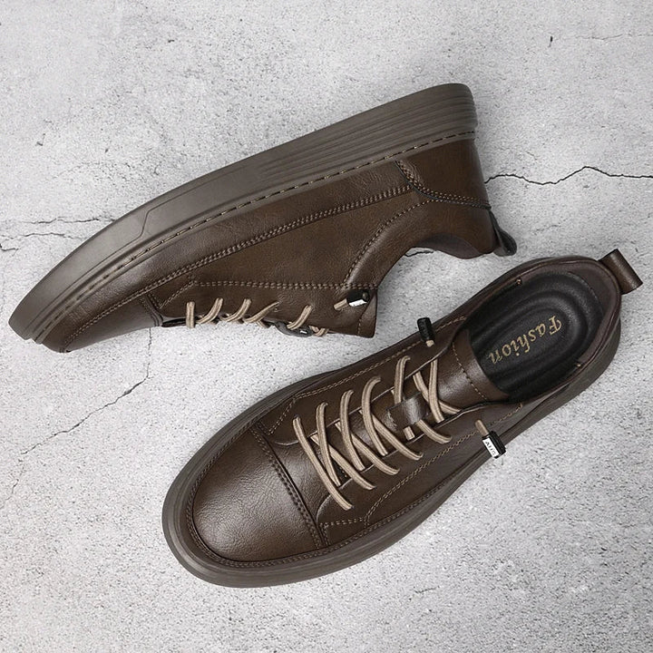Elegant Thick Soled Leather Shoes