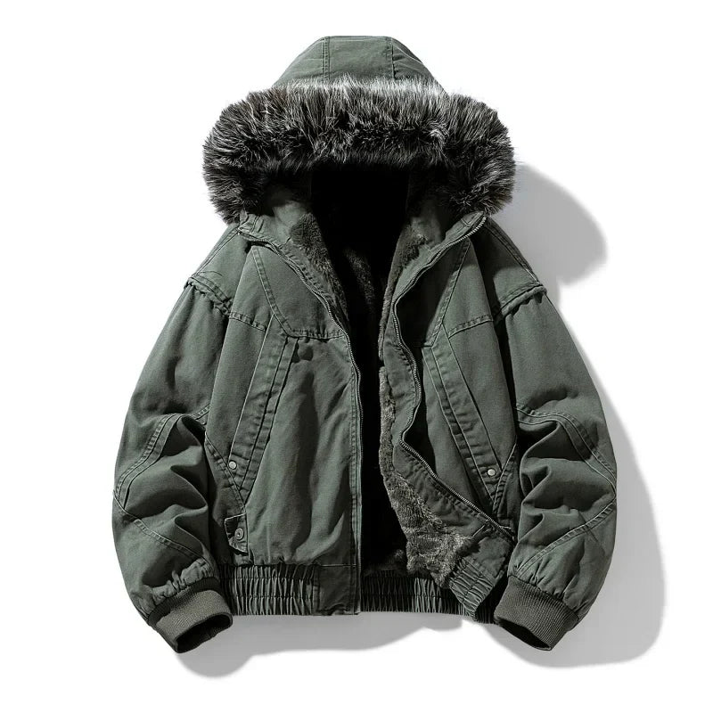 Elegant Fleece Lined Cargo Jacket