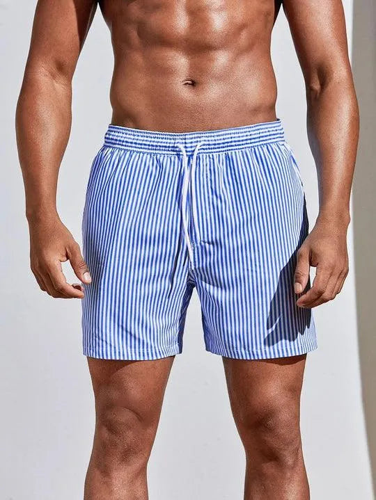 Elegant Striped Swim Shorts