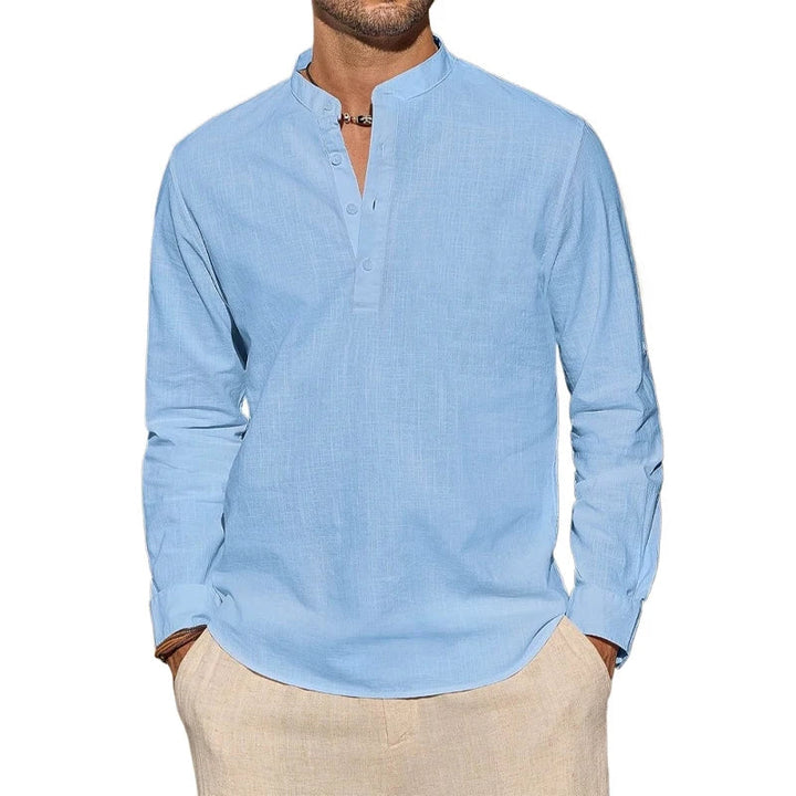 Elegant Cotton Henley Shirt