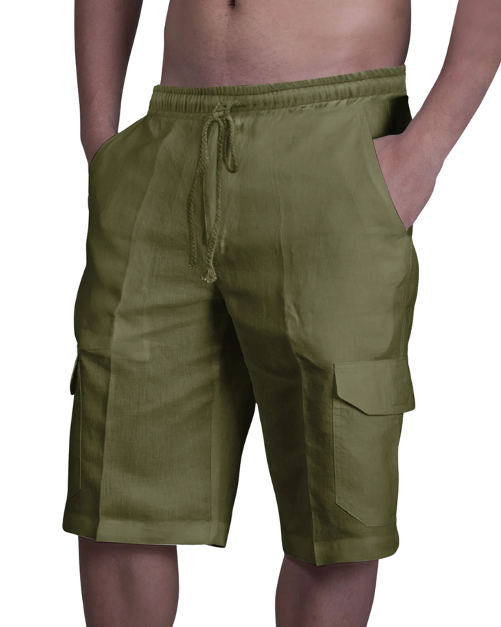 Cotton Linen Cargo shorts