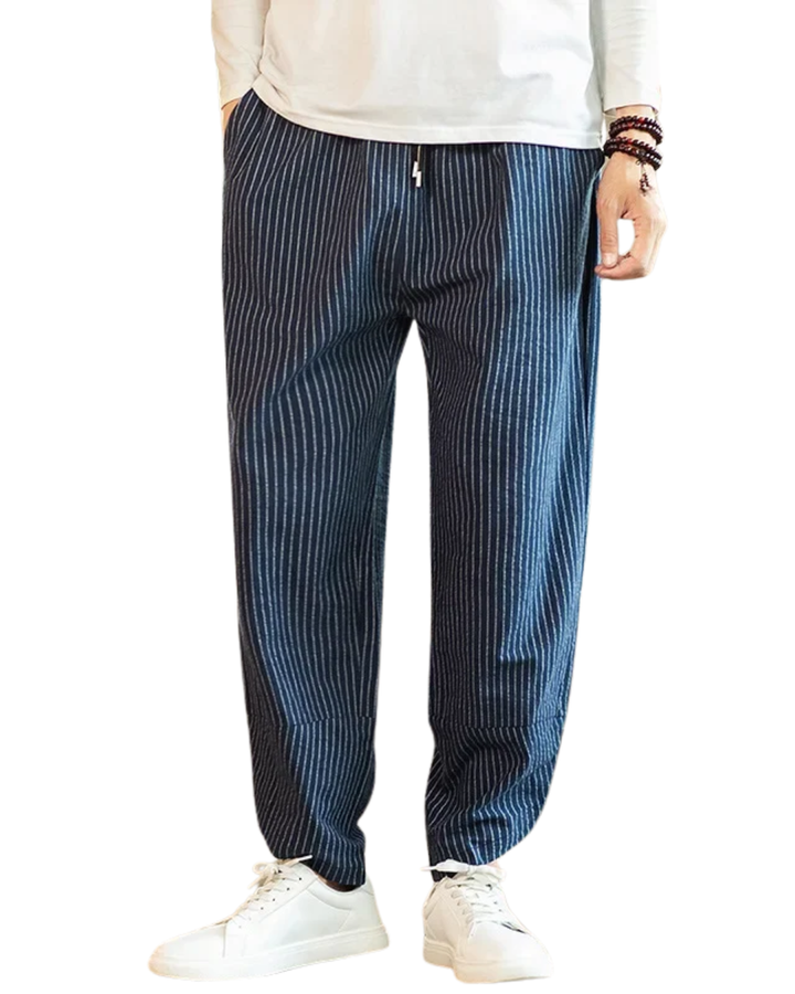 Elegant Striped Linen Pants