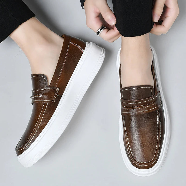 Slip-On Leather Boat Shoes