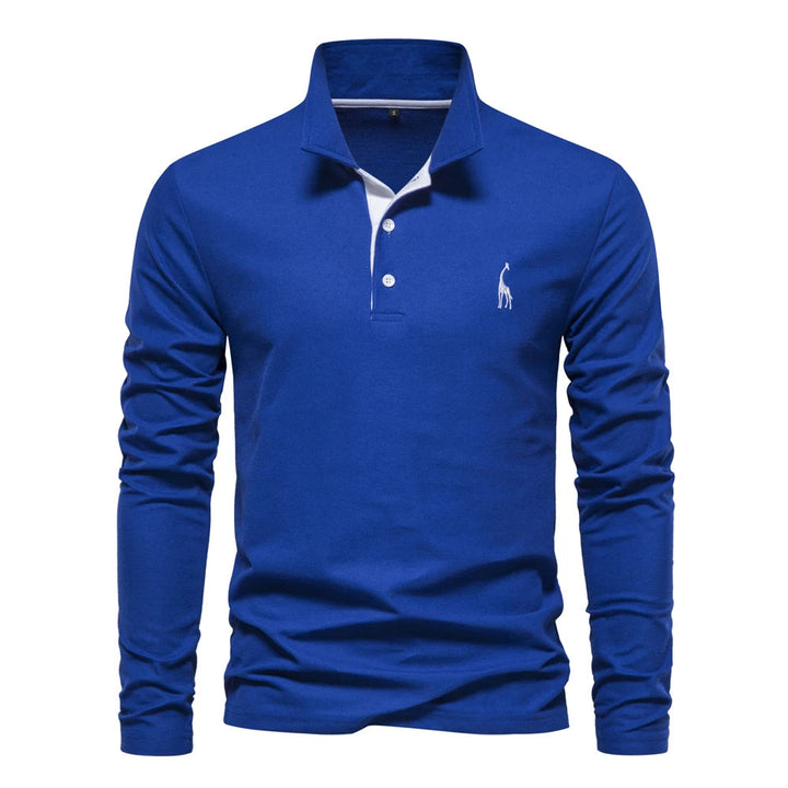 Casual Long Sleeved Polo Shirt