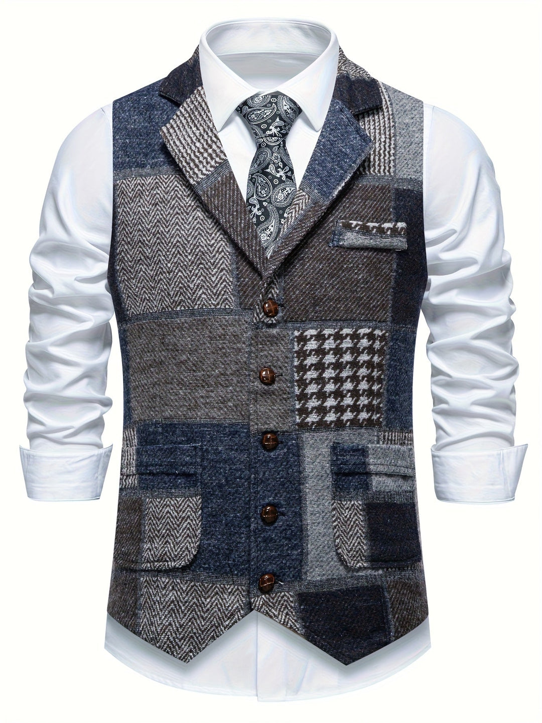 Elegant Patchwork Waistcoat