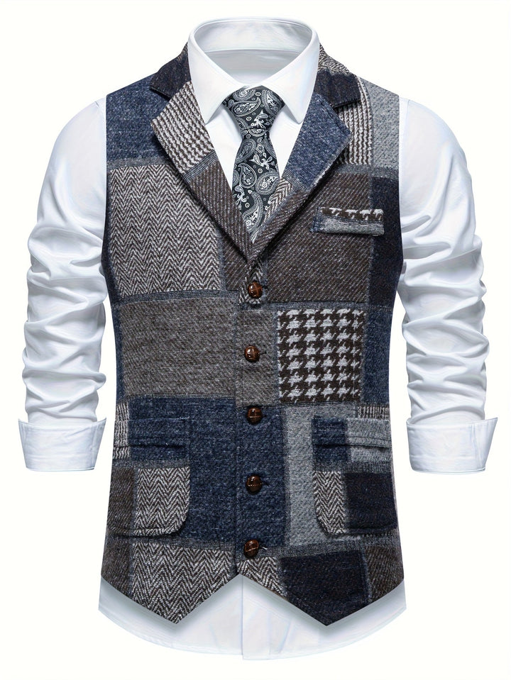 Elegant Patchwork Waistcoat