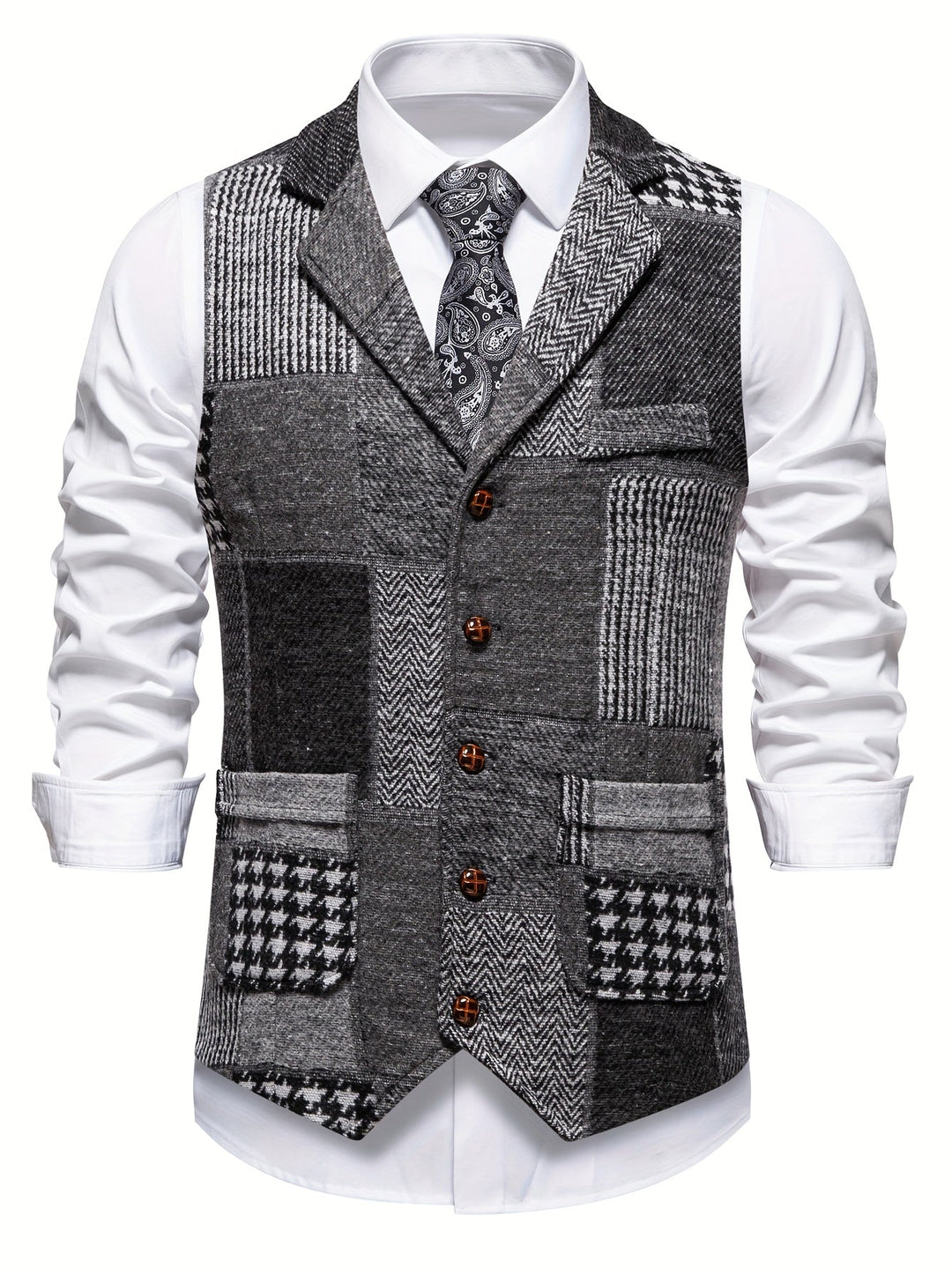 Elegant Patchwork Waistcoat