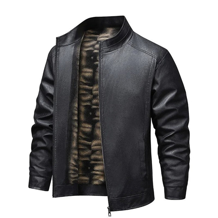 Vintage Fleece Lined Leather Jacket