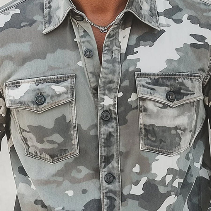 Elegant Men's Camo Shirt